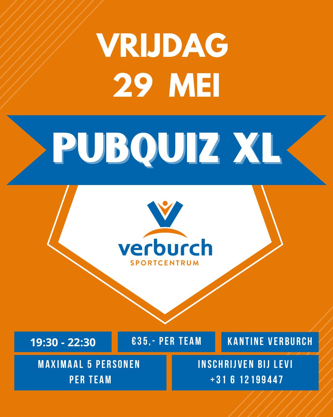 Pubquiz Verburch XL – Vrijdag 29 mei