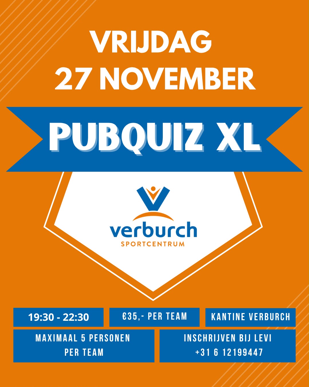 Pubquiz Verburch XL – Vrijdag 27 november